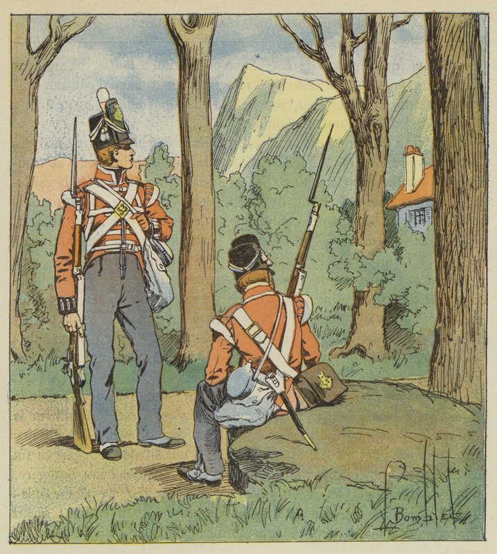 It is from there that the two English soldiers had taken position to watch us by after Louis Charles Bombled