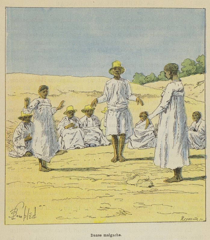 Malagasy dance by after Louis Charles Bombled