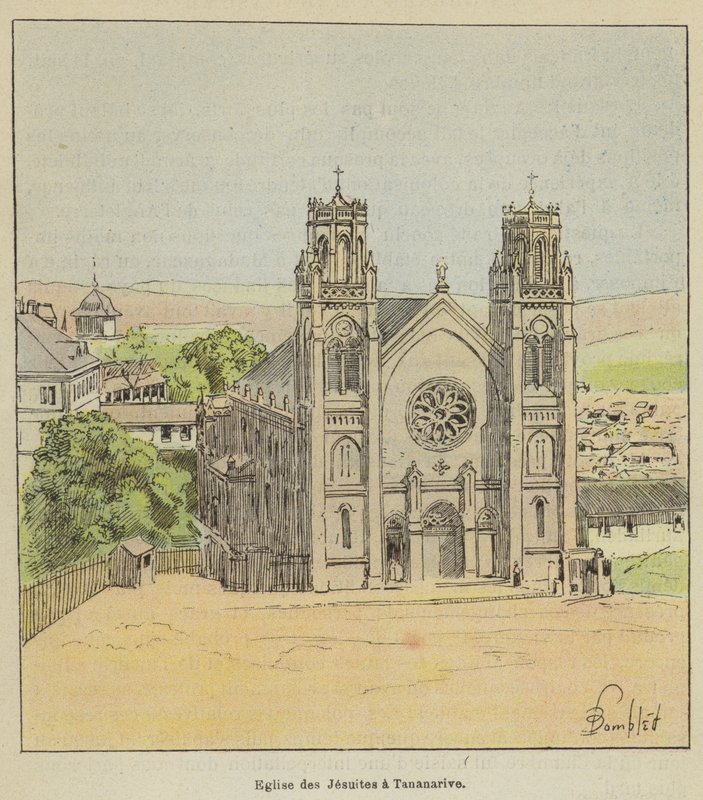 Jesuit Church in Tananarive by after Louis Charles Bombled