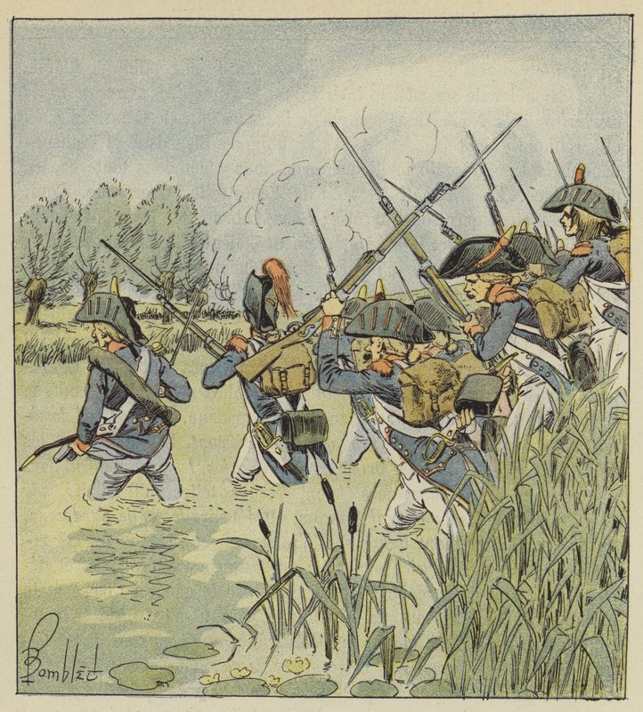 The French army crosses the Piave by after Louis Charles Bombled