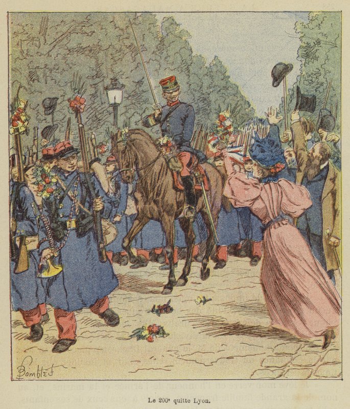The 200th Leaves Lyon by after Louis Charles Bombled