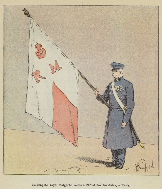 The Royal Malagasy Flag Handed Over to the Hotel des Invalides, Paris by after Louis Charles Bombled