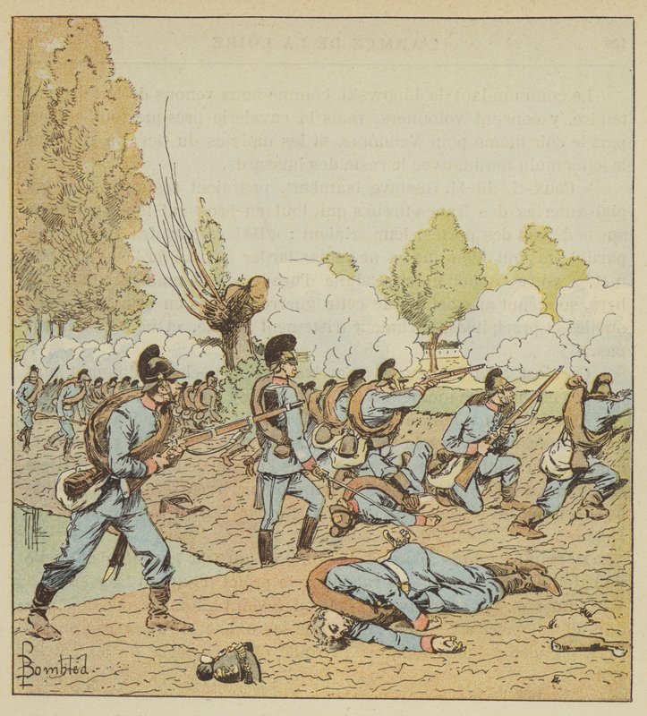 The Germans Attack the Park of the White Ladies by after Louis Charles Bombled