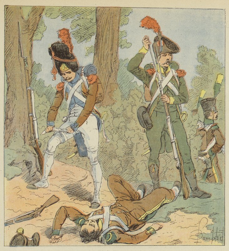 Italian Troops, Piedmontese Legion, Battle Infantry, 1806, Italic Legion, 1800 by after Louis Charles Bombled
