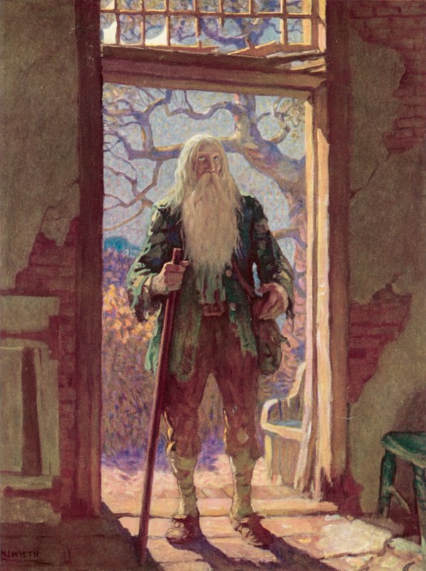 Illustration for Rip Van Winkle by after Newell Convers Wyeth