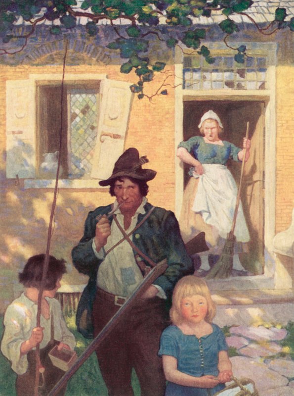 Illustration for Rip Van Winkle by after Newell Convers Wyeth