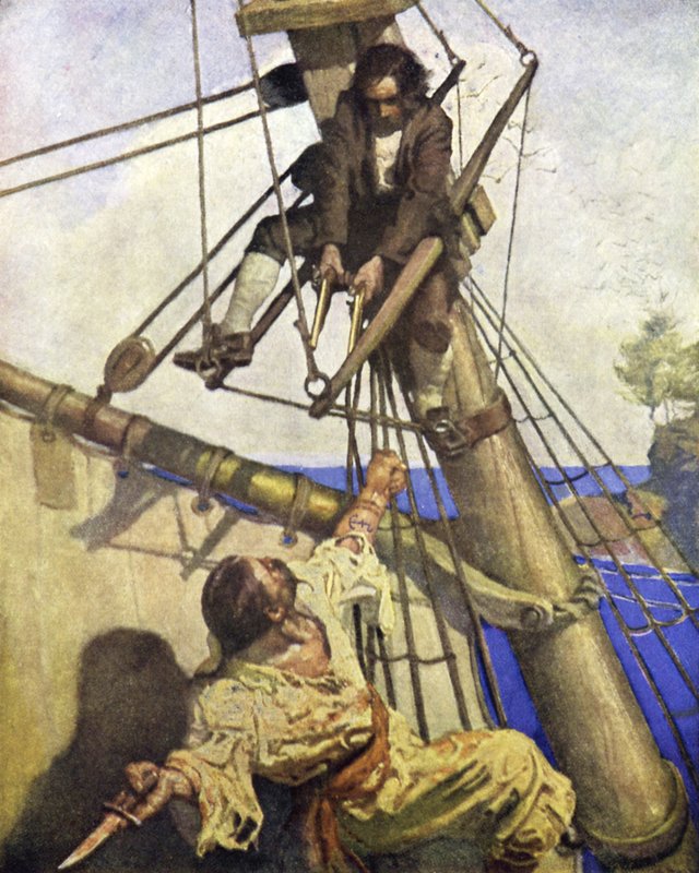 Illustration for Treasure Island by after Newell Convers Wyeth