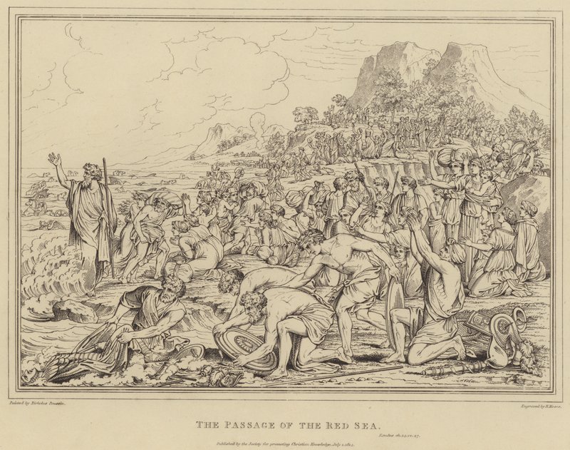 The Passage of the Red Sea, Exodus by after Nicolas Poussin