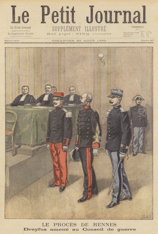 Alfred Dreyfus brought before his second court martial in Rennes by after Oswaldo Tofani