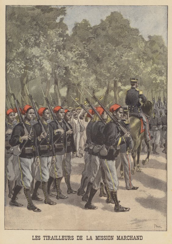 French colonial tirailleurs of the Marchand Mission by after Oswaldo Tofani