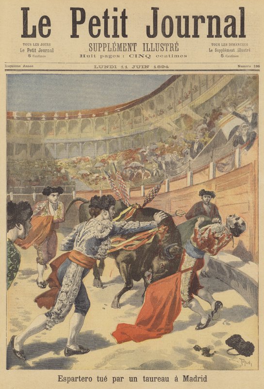 Spanish Bullfighter El Espartero Killed by a Bull in Madrid by after Oswaldo Tofani