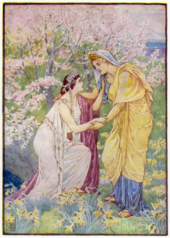 Demeter rejoiced, for her daughter was by her side by after Walter Crane