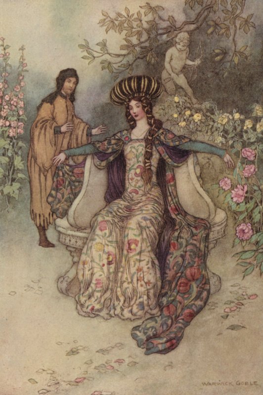 Geoffrey Chaucer, Poem by after Warwick Goble