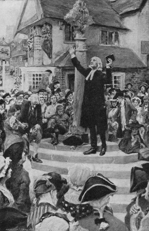John Wesley preaching by after William Hatherell