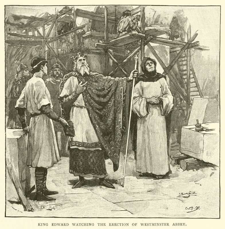 King Edward Watching the Erection of Westminster Abbey by after William Henry Margetson