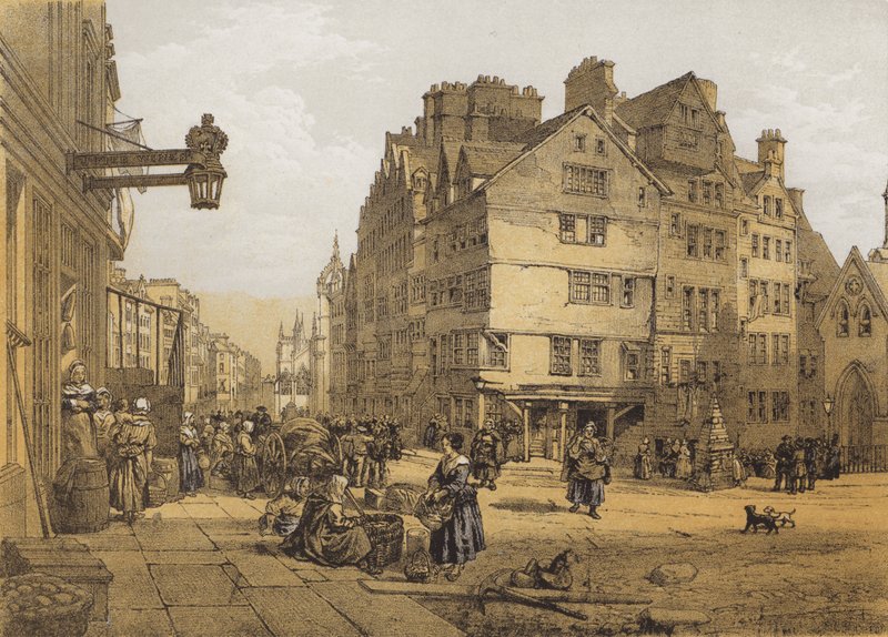 High Street from Head of West Bow, Lawnmarket by after William Leighton Leitch