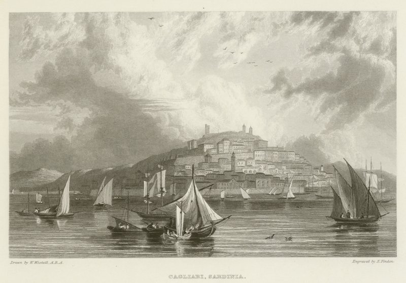 Cagliari, Sardinia by William after Westall