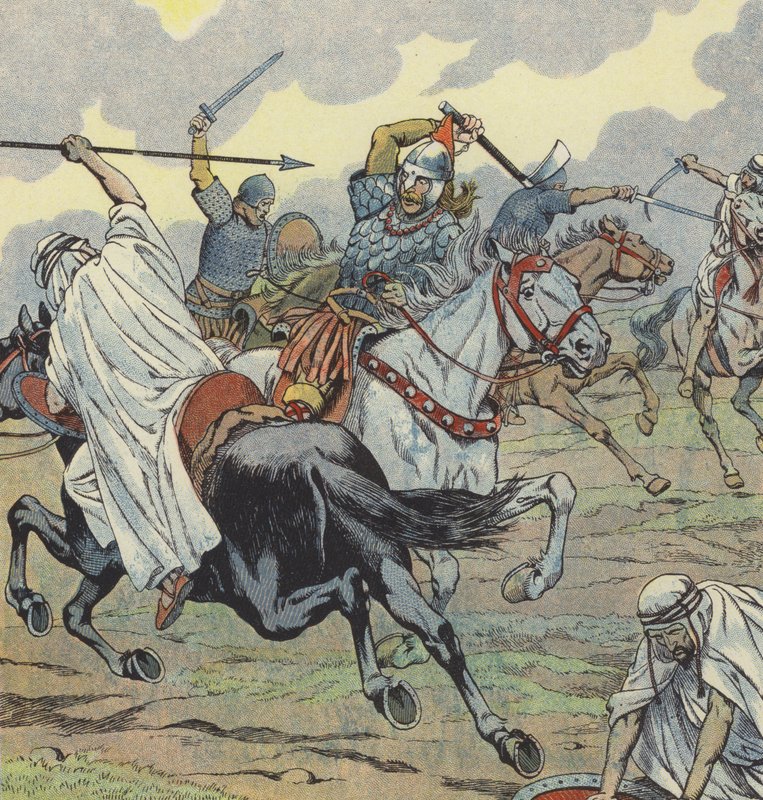 Charles Martel at the Battle of Poitiers by Onfray de Breville Job