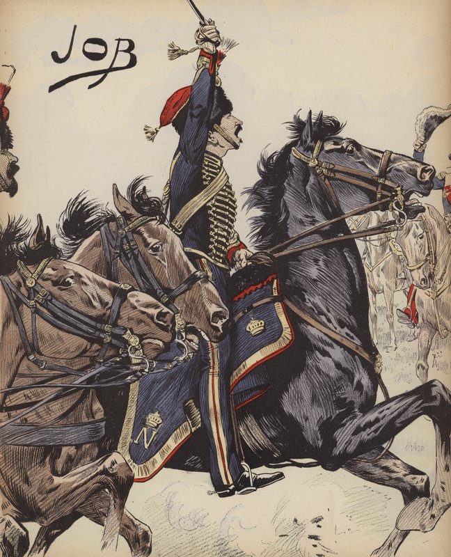 French Cavalryman of the Napoleonic Wars by pseudonym for Onfray de Breville Jacques Job