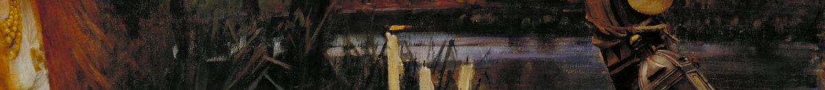 The Lady of Shalott (John William Waterhouse), Detail: Bootsbug mit Laterne