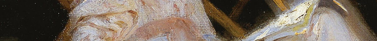 Marie Krøyer seated in the deckchair in the garden by Mrs Bendsen's house (Peder Severin Krøyer), Detail: Lesende Frau im Liegestuhl