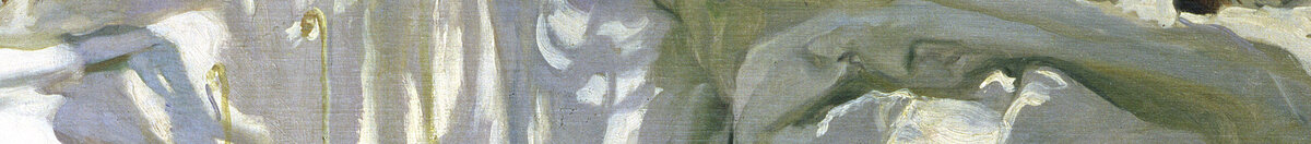 Mending the Sail, 1896 (Joaquín Sorolla), Detail: Weißes Segeltuch im Licht