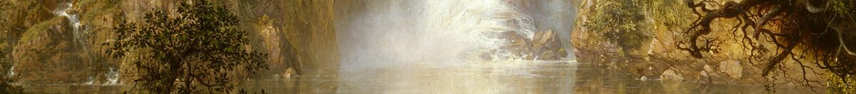 The Heart of the Andes (Frederic Edwin Church), Detail: Wasserfall mit Gischt