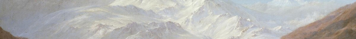 The Heart of the Andes (Frederic Edwin Church), Detail: Schneegipfel Chimborazo