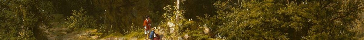 The Heart of the Andes (Frederic Edwin Church), Detail: Kreuz mit Pilgern