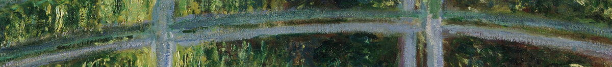 The Japanese Footbridge and the Water Lily Pool, Giverny (Claude Monet), Detail: Japanische Brücke