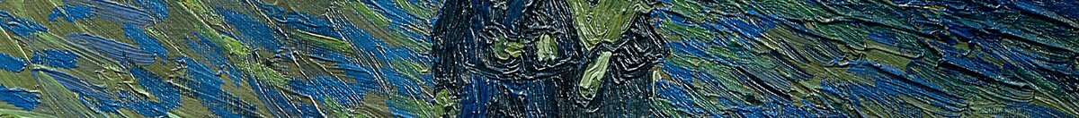 Starry Night Over the Rhône (Vincent van Gogh), Detail: Liebespaar am Ufer