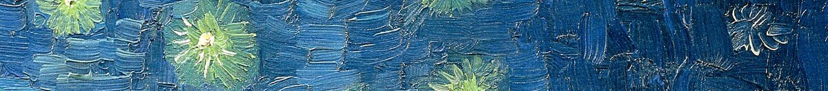 Starry Night Over the Rhône (Vincent van Gogh), Detail: Sternenhimmel