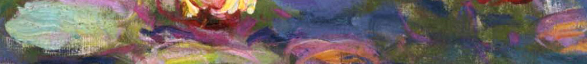 Water Lilies, 1916 (Claude Monet), Detail: Seerosenblüten unten Mitte