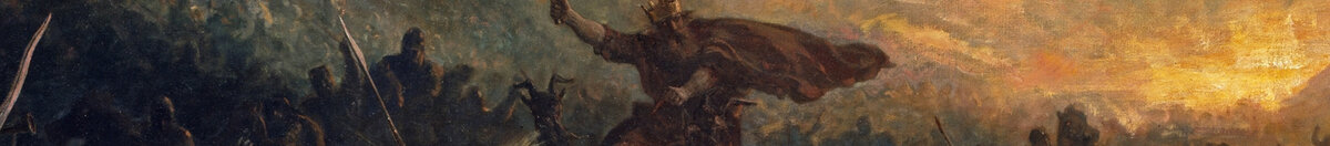 The Wild Hunt of Odin, 1872 (Peter Nicolai Arbo), Detail: Odin mit erhobenem Arm
