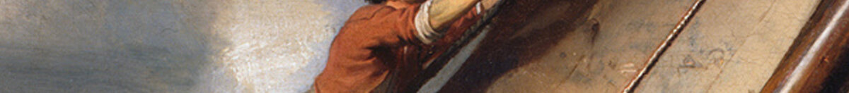 Christ in the Storm on the Lake of Galilee, 1633 (Rembrandt van Rijn), Detail: Matrose am Tau