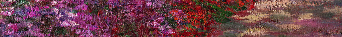 A Pathway in Monet's Garden, Giverny, 1902 (Claude Monet), Detail: Violette Blütenbeete links