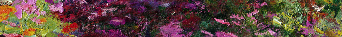 A Pathway in Monet's Garden, Giverny, 1902 (Claude Monet), Detail: Magenta Blumenrabatte rechts