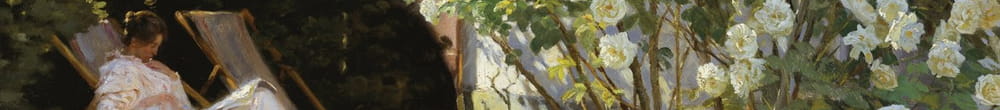 Marie Kroyer Seated in the Deckchair in the Garden by Mrs. Bendsen's House (Peder Severin Krøyer)
