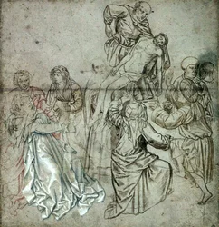 Centre panel of a lost triptych by Campin, possibly drawn by Vranck van der Stock