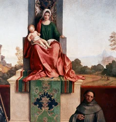 Madonna and Child between Saint Nicasius and Saint Francis, also known as Castelfranco Madonna