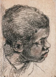 Head of a Black boy, Paolo Caliari known as Veronese (1528-1588), drawing