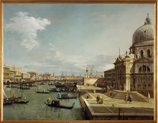 Entry to the Canal Grande and the Church Maria Salute in Venice