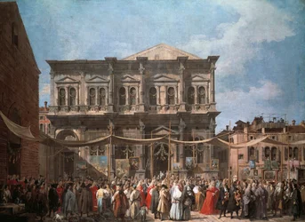 The Feast of San Rocco, Venice, about 1735