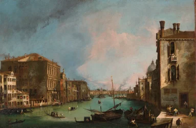 The Grand Canal in Venice. Painting by Giovanni Antonio Canal (Canaletto), 1723