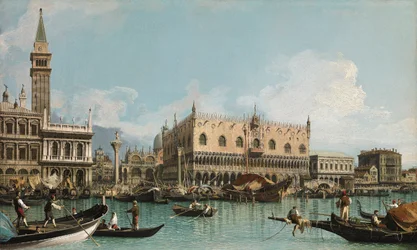 The pier near the Piazza San Marco in Venice by Canaletto