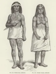Tattooed Haida Woman and Man