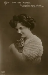 Girl with kitten