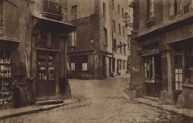 Corner of Fromentel, Saint-Hilaire, Jean-de-Beauvais streets and Charretiere impasse in 1866