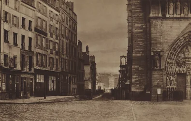 Cloitre-Notre-Dame Street, View from the Parvis Around 1865