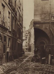 Rue des Marmousets in 1864, taken from Rue Saint-Landry, was at the site of the new Hotel-Dieu